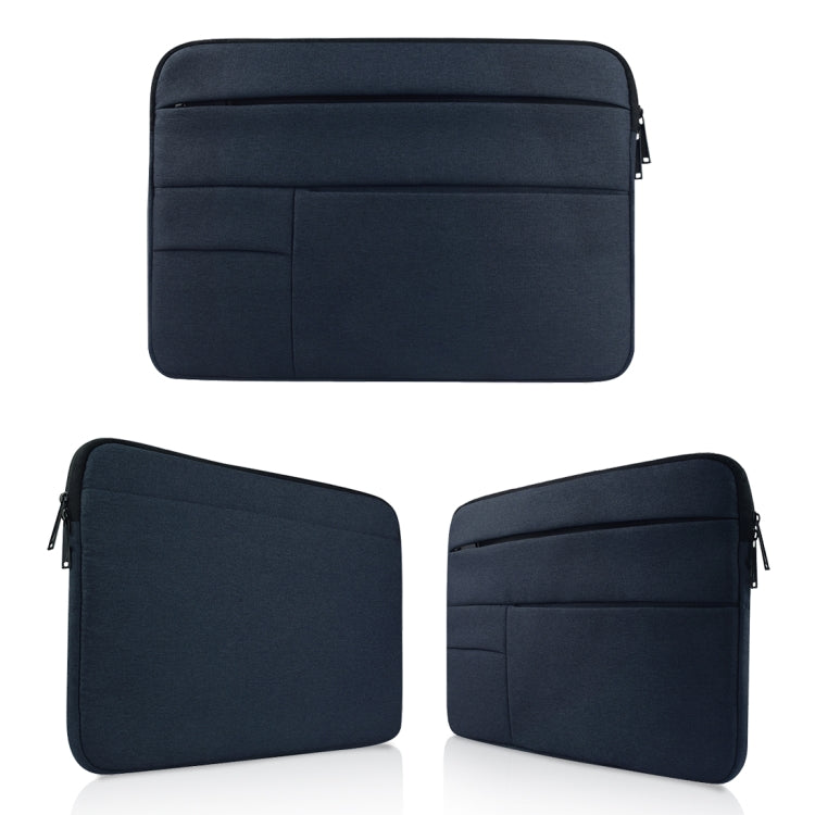 Universal Multiple Pockets Wearable Oxford Cloth Soft Portable Leisurely Laptop Tablet Bag, For 14 inch and Below Macbook, Samsung, Lenovo, Sony, DELL Alienware, CHUWI, ASUS, HP(navy) - 15 inch by PMC Jewellery | Online Shopping South Africa | PMC Jewellery | Buy Now Pay Later Mobicred