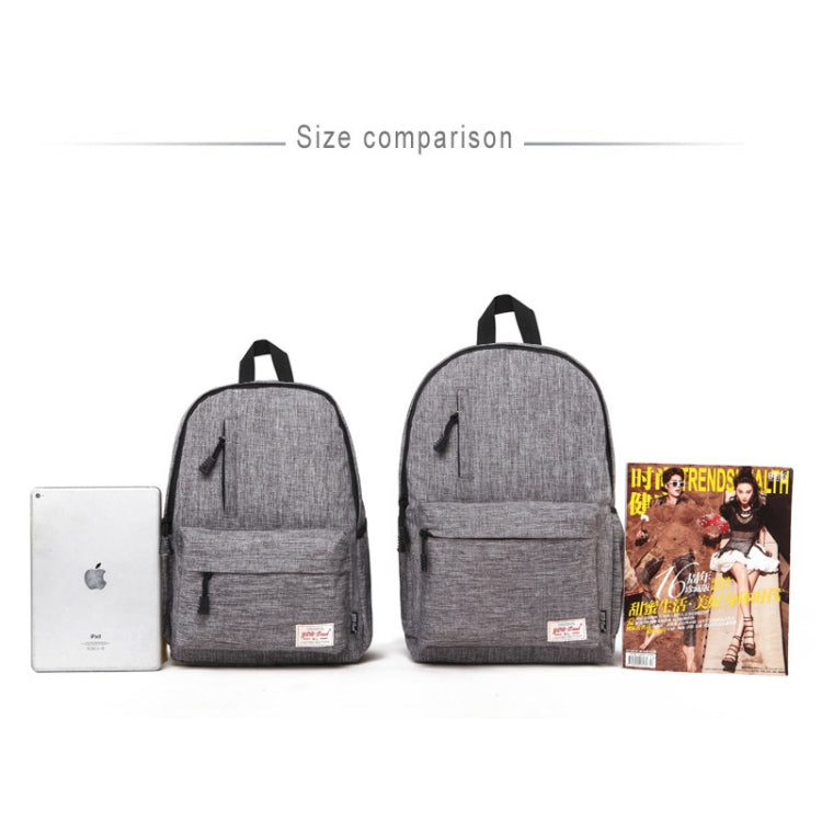 Universal Multi-Function Canvas Laptop Computer Shoulders Bag Leisurely Backpack Students Bag, Small Size: 37x26x12cm, For 13.3 inch and Below Macbook, Samsung, Lenovo, Sony, DELL Alienware, CHUWI, ASUS, HP(Grey) - Backpack by PMC Jewellery | Online Shopping South Africa | PMC Jewellery | Buy Now Pay Later Mobicred