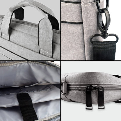 Breathable Wear-resistant Thin and Light Fashion Shoulder Handheld Zipper Laptop Bag with Shoulder Strap, For 13.3 inch and Below Macbook, Samsung, Lenovo, Sony, DELL Alienware, CHUWI, ASUS, HP(Black) - 13.3 inch by PMC Jewellery | Online Shopping South Africa | PMC Jewellery | Buy Now Pay Later Mobicred