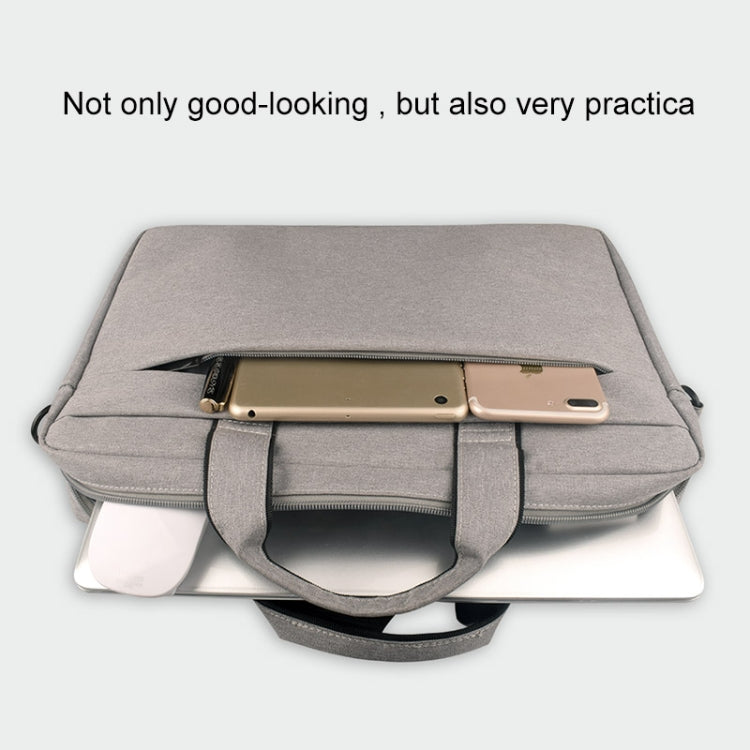 Breathable Wear-resistant Thin and Light Fashion Shoulder Handheld Zipper Laptop Bag with Shoulder Strap, For 13.3 inch and Below Macbook, Samsung, Lenovo, Sony, DELL Alienware, CHUWI, ASUS, HP(Black) - 13.3 inch by PMC Jewellery | Online Shopping South Africa | PMC Jewellery | Buy Now Pay Later Mobicred