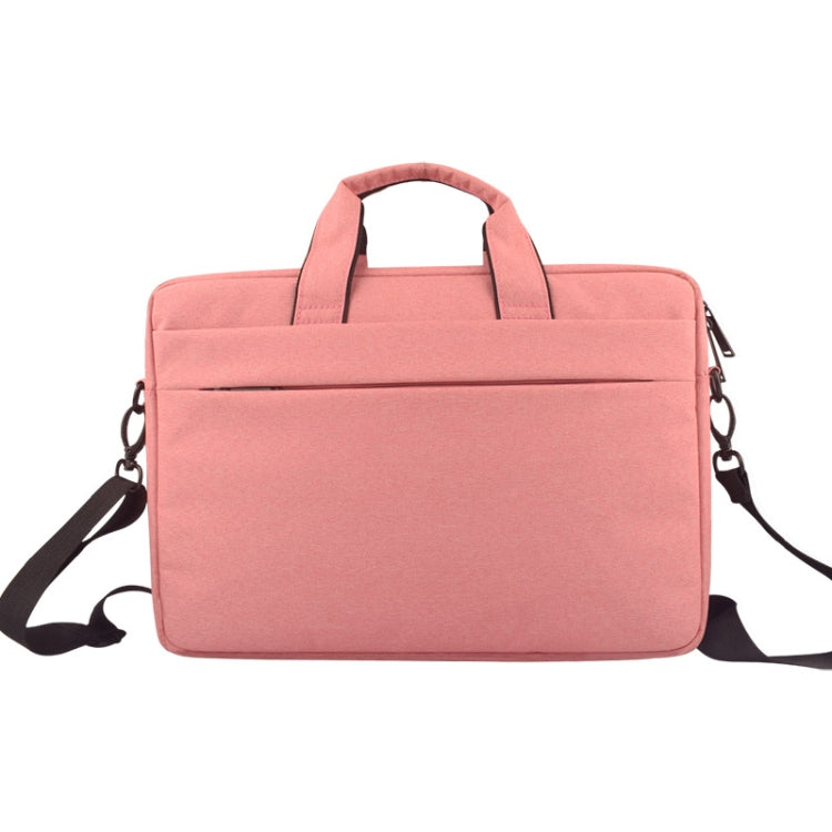 Breathable Wear-resistant Thin and Light Fashion Shoulder Handheld Zipper Laptop Bag with Shoulder Strap, For 13.3 inch and Below Macbook, Samsung, Lenovo, Sony, DELL Alienware, CHUWI, ASUS, HP(Pink) - 13.3 inch by PMC Jewellery | Online Shopping South Africa | PMC Jewellery | Buy Now Pay Later Mobicred