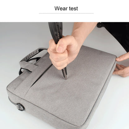 Breathable Wear-resistant Thin and Light Fashion Shoulder Handheld Zipper Laptop Bag with Shoulder Strap, For 13.3 inch and Below Macbook, Samsung, Lenovo, Sony, DELL Alienware, CHUWI, ASUS, HP(Grey) - 13.3 inch by PMC Jewellery | Online Shopping South Africa | PMC Jewellery | Buy Now Pay Later Mobicred