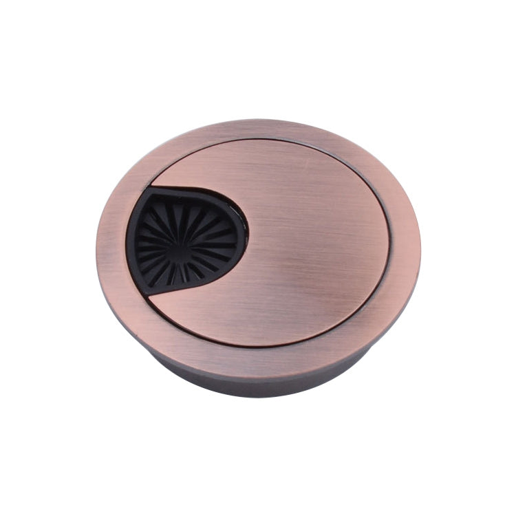 2 PCS Desk Computer Desktop Zinc Alloy Round Threading Box Hole Cover, Hole Diameter: 50mm (Red Bronze) - Furniture Accessories by PMC TechLife | Online Shopping South Africa | PMC TechLife