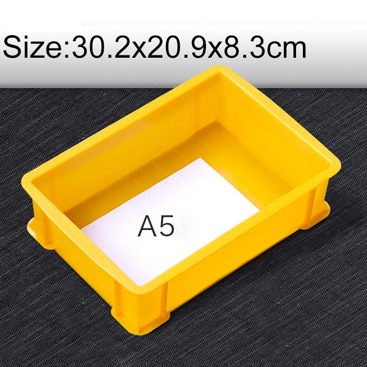 Thick Multi-function Material Box Brand New Flat Plastic Parts Box Tool Box, Size: 30.2cm x 20.9cm x 8.3cm(Yellow) - Storage Bags & Boxes by PMC Jewellery | Online Shopping South Africa | PMC Jewellery | Buy Now Pay Later Mobicred