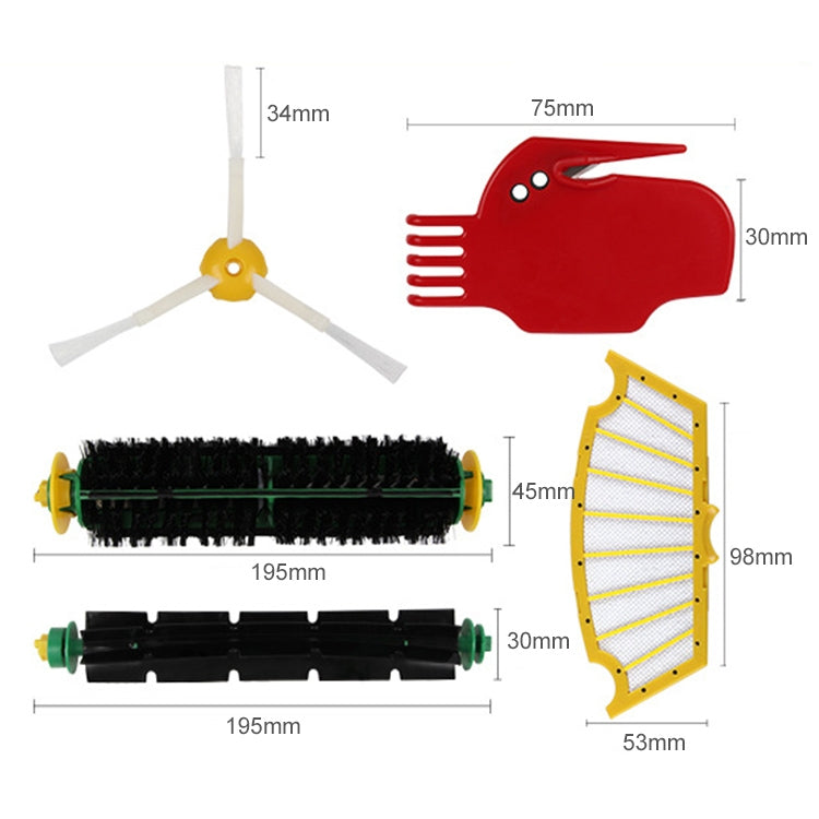 Sweeping Robot Accessories Side Brush Filter Roller Brush for iRobot 500 Series - For iRobot Accessories by PMC Jewellery | Online Shopping South Africa | PMC Jewellery | Buy Now Pay Later Mobicred