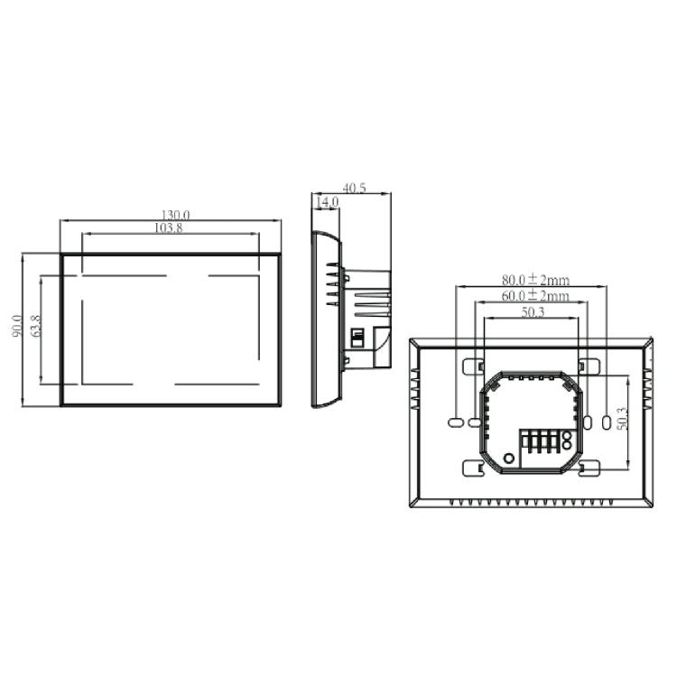 BHT-8000-GALW Control Water Heating Energy-saving and Environmentally-friendly Smart Home Negative Display LCD Screen Round Room Thermostat with WiFi(Black) - Thermostat & Thermometer by PMC Jewellery | Online Shopping South Africa | PMC Jewellery | Buy Now Pay Later Mobicred