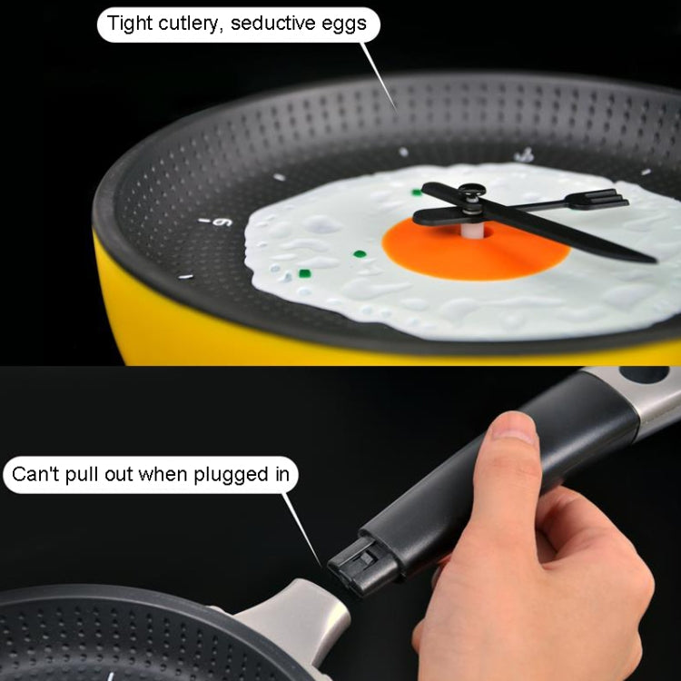 Fried Egg Pan Shape Creative Living Room Decorative Wall Clock (Orange) - Wall Clock by PMc TechLife | Online Shopping South Africa | PMc TechLife | Buy Now Pay Later Mobicred
