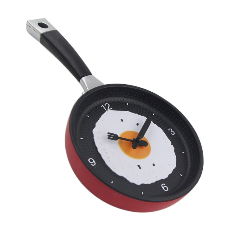 Fried Egg Pan Shape Creative Living Room Decorative Wall Clock (Red) - Wall Clock by PMc TechLife | Online Shopping South Africa | PMc TechLife | Buy Now Pay Later Mobicred