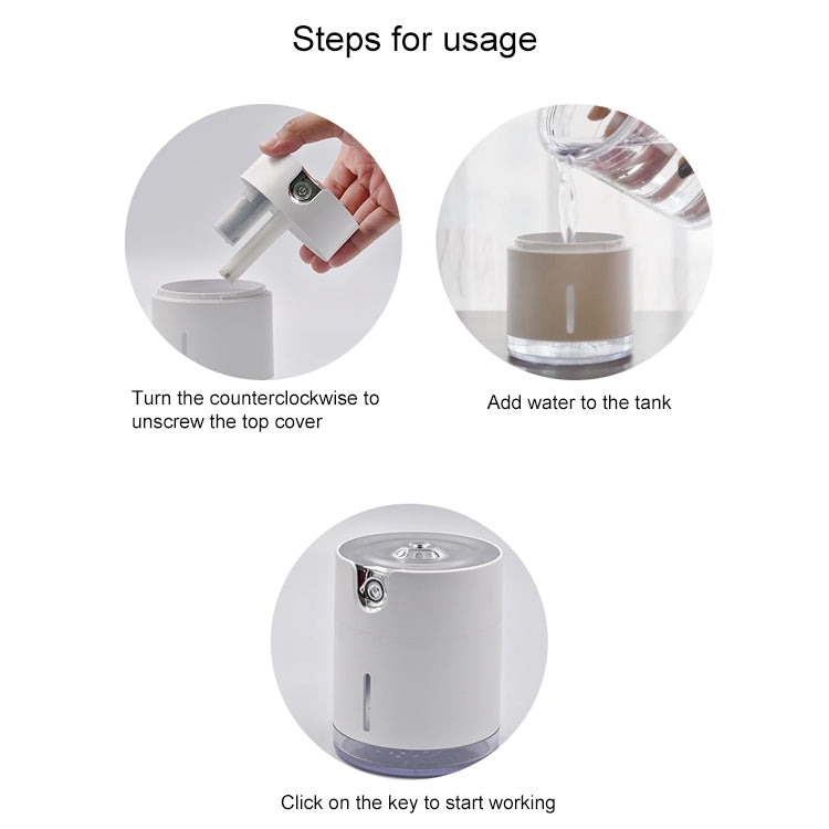 WT-H16 USB Charging Water Pattern Atomizing Humidifier with Colorful Night Lights, Water Tank Capacity: 300mL (White) - free shipping - PMC TechLife - Order now!