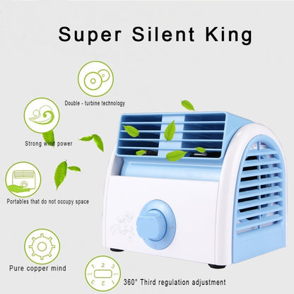 30W Turbine No Blade Mini Desktop Mute Fan for Dormitory / Bedroom / Living Room / Office, 3 Kinds Speed Modes, AC 220V(Blue) - Electric Fans by PMC Jewellery | Online Shopping South Africa | PMC Jewellery | Buy Now Pay Later Mobicred