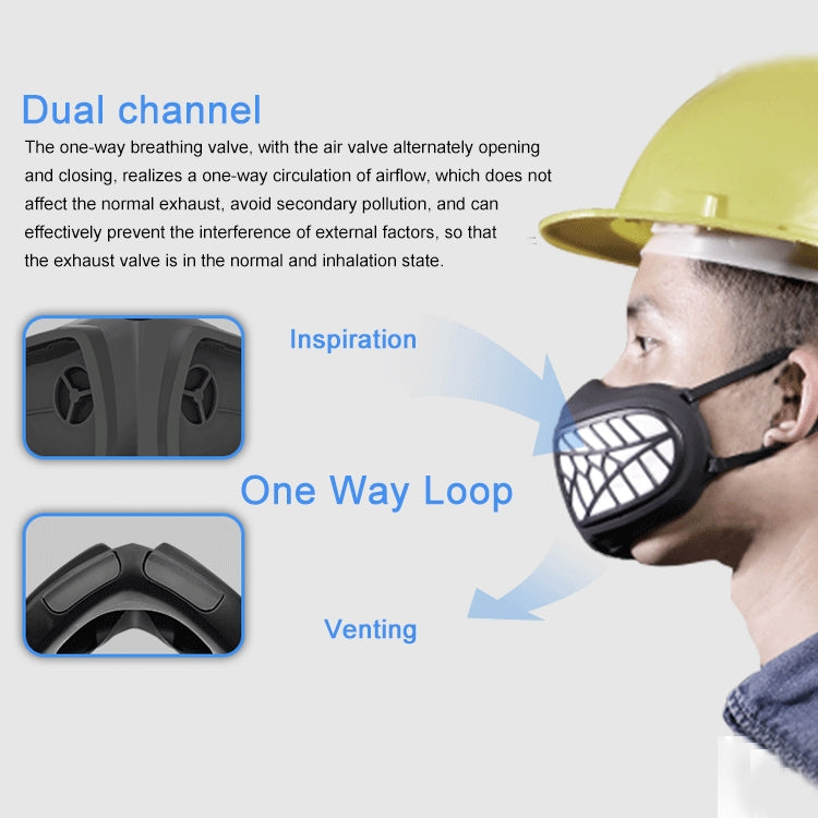 Silicone Protective Reusable PM2.5 KN95 Respirator Mask Replaceable Filter Antivirus Anti-fog Face Mask - Protect Case by PMc TechLife | Online Shopping South Africa | PMc TechLife | Buy Now Pay Later Mobicred