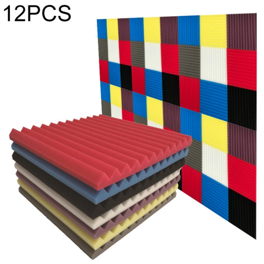 12 PCS Recording Studio Drum Room Acoustic Foam, Random Color Delivery - Windshield by PMC Jewellery | Online Shopping South Africa | PMC Jewellery | Buy Now Pay Later Mobicred