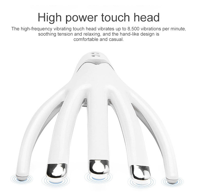 Mini Portable Rechargeable Multifunctional Head Massager Massage Comb (White) - free shipping - PMC TechLife - Order now!
