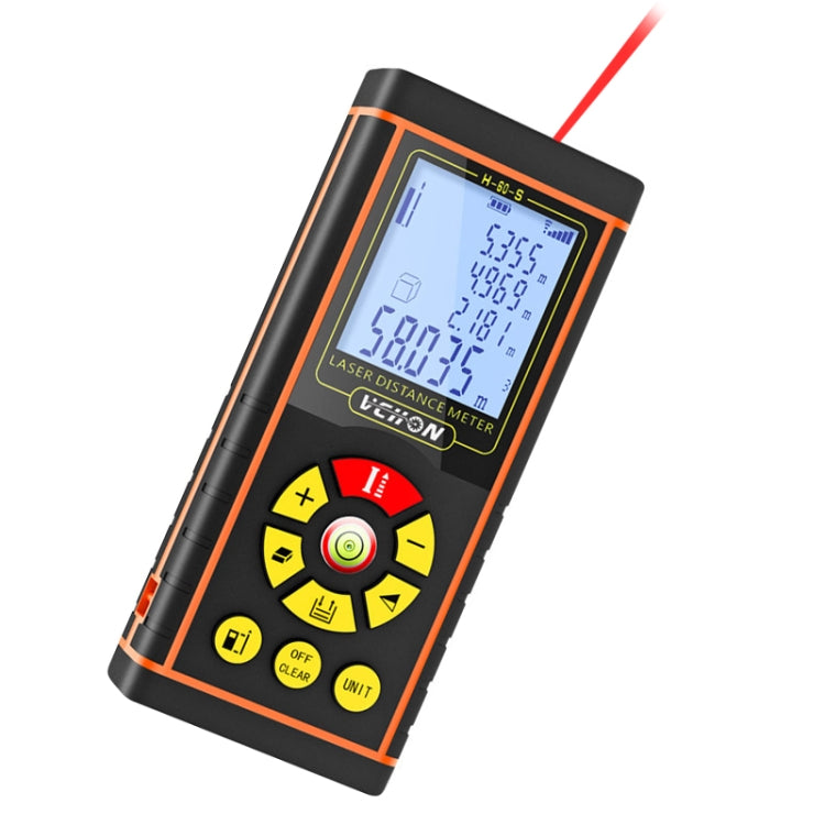 VCHON 60m Handheld Rechargeable Voice Laser Rangefinder High Precision Infrared Room Measuring Instrument Electronic Laser Ruler - Laser Rangefinder by PMC Jewellery | Online Shopping South Africa | PMC Jewellery | Buy Now Pay Later Mobicred