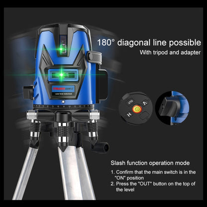 MBOOS LD Blue Light 3 Line Outdoor Laser Level Instrument with Suitcase & 1m Tripod - Laser Rangefinder by PMC Jewellery | Online Shopping South Africa | PMC Jewellery | Buy Now Pay Later Mobicred