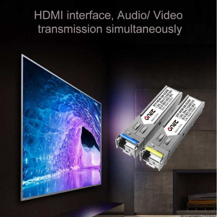 OPT882-KVM HDMI Extender (Receiver & Sender) Fiber Optic Extender with USB Port and KVM Function, Transmission Distance: 20KM (UK Plug) - Amplifier by PMC TechLife | Online Shopping South Africa | PMC TechLife | Buy Now Pay Later Mobicred