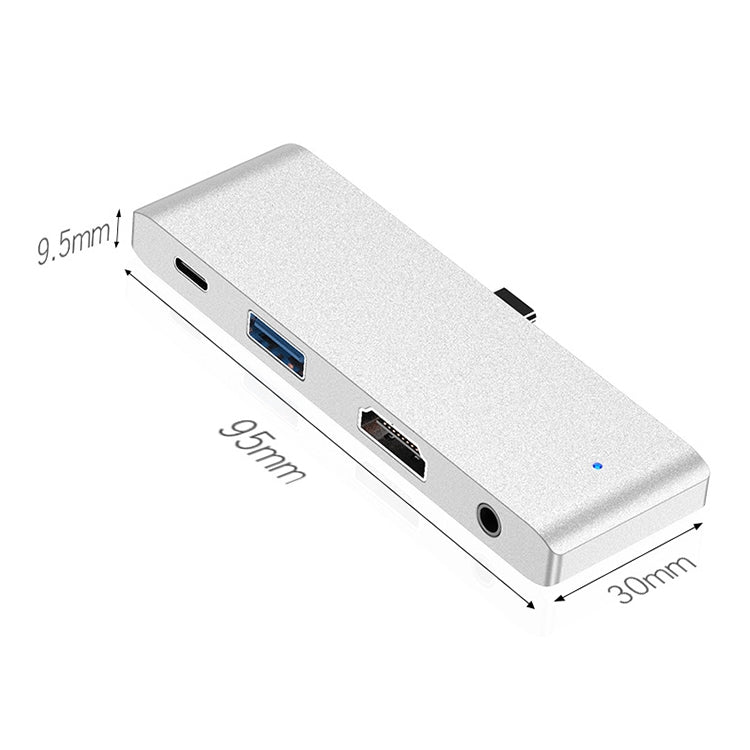 HW-TC29 4 In 1 Type-C / USB-C Multifunctional Extension HUB Adapter iPad Pro Hub (Grey) - free shipping - PMC Jewellery - Order now!