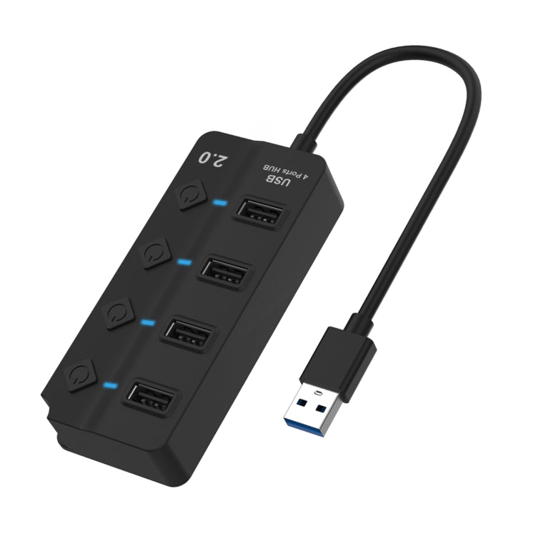 Onten 5301 USB 3.0 Male to 4 USB 2.0 Female Splitter Extender with Independent Switch - USB 2.0 HUB by Onten | Online Shopping South Africa | PMC Jewellery | Buy Now Pay Later Mobicred