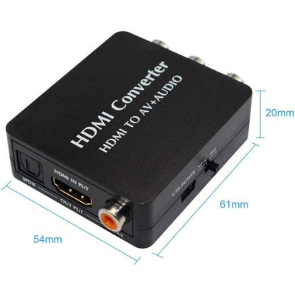 HDMI to AV Audio Converter Support SPDIF Coaxial Audio NTSC PAL Composite Video HDMI to 3RCA Adapter for TV /PC /PS3 / Blue-ray DVD - Splitter by PMC Jewellery | Online Shopping South Africa | PMC Jewellery | Buy Now Pay Later Mobicred