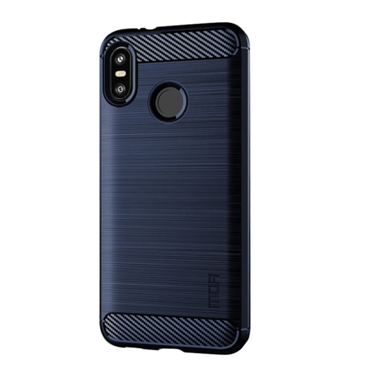 MOFI Brushed Texture Carbon Fiber Soft TPU Case for HTC U12 Life(Blue) - HTC by MOFI | Online Shopping South Africa | PMC Jewellery | Buy Now Pay Later Mobicred