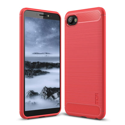 MOFI Brushed Texture Carbon Fiber Soft TPU Case for HTC Desire 12(Red) - HTC by MOFI | Online Shopping South Africa | PMC Jewellery | Buy Now Pay Later Mobicred