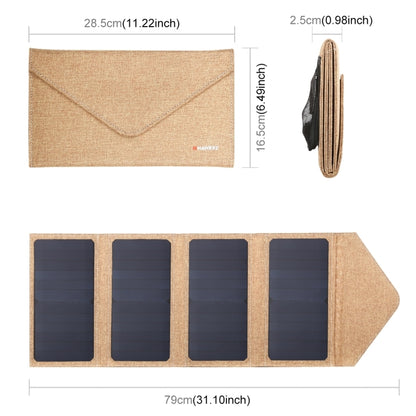 HAWEEL 28W Foldable Solar Panel Charger with 5V 2.9A Max Dual USB Ports(Yellow) - Charger by HAWEEL | Online Shopping South Africa | PMC Jewellery | Buy Now Pay Later Mobicred