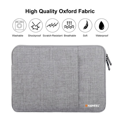 HAWEEL 11 inch Sleeve Case Zipper Briefcase Carrying Bag For Macbook, Samsung, Lenovo, Sony, DELL Alienware, CHUWI, ASUS, HP, 11 inch and Below Laptops / Tablets(Grey) - 10 - 11 inch by HAWEEL | Online Shopping South Africa | PMC Jewellery | Buy Now Pay Later Mobicred