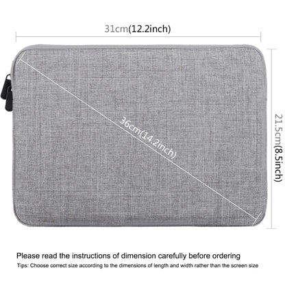 HAWEEL 11 inch Sleeve Case Zipper Briefcase Carrying Bag For Macbook, Samsung, Lenovo, Sony, DELL Alienware, CHUWI, ASUS, HP, 11 inch and Below Laptops / Tablets(Grey) - 10 - 11 inch by HAWEEL | Online Shopping South Africa | PMC Jewellery | Buy Now Pay Later Mobicred