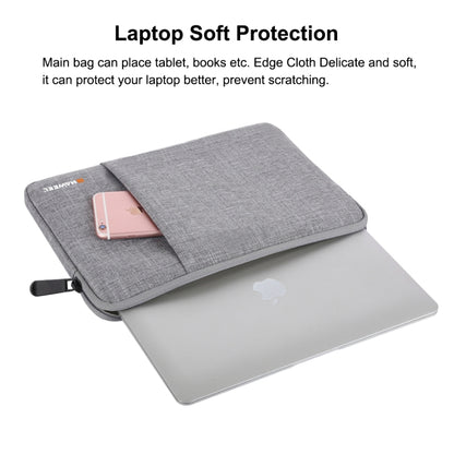 HAWEEL 11 inch Sleeve Case Zipper Briefcase Carrying Bag For Macbook, Samsung, Lenovo, Sony, DELL Alienware, CHUWI, ASUS, HP, 11 inch and Below Laptops / Tablets(Grey) - 10 - 11 inch by HAWEEL | Online Shopping South Africa | PMC Jewellery | Buy Now Pay Later Mobicred