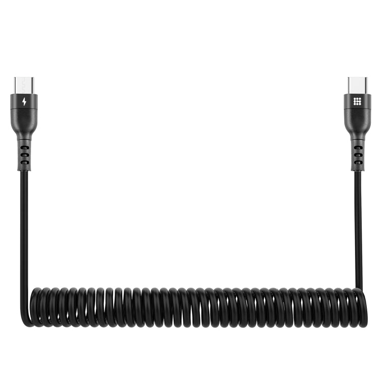 HAWEEL 1.5m 5A USB-C / Type-C to USB-C / Type-C Retractable Coiled PD Fast Charging Cable - USB-C & Type-C Cable by HAWEEL | Online Shopping South Africa | PMC TechLife | Buy Now Pay Later Mobicred