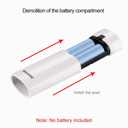 HAWEEL DIY 2x 18650 Battery (Not Included) 5600mAh Power Bank Shell Box with USB Output & Indicator(White) - Power Bank Box by HAWEEL | Online Shopping South Africa | PMC Jewellery | Buy Now Pay Later Mobicred