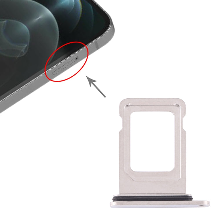 SIM Card Tray + SIM Card Tray for iPhone 12 Pro(Silver) - Metal Parts by PMc TechLife | Online Shopping South Africa | PMc TechLife | Buy Now Pay Later Mobicred