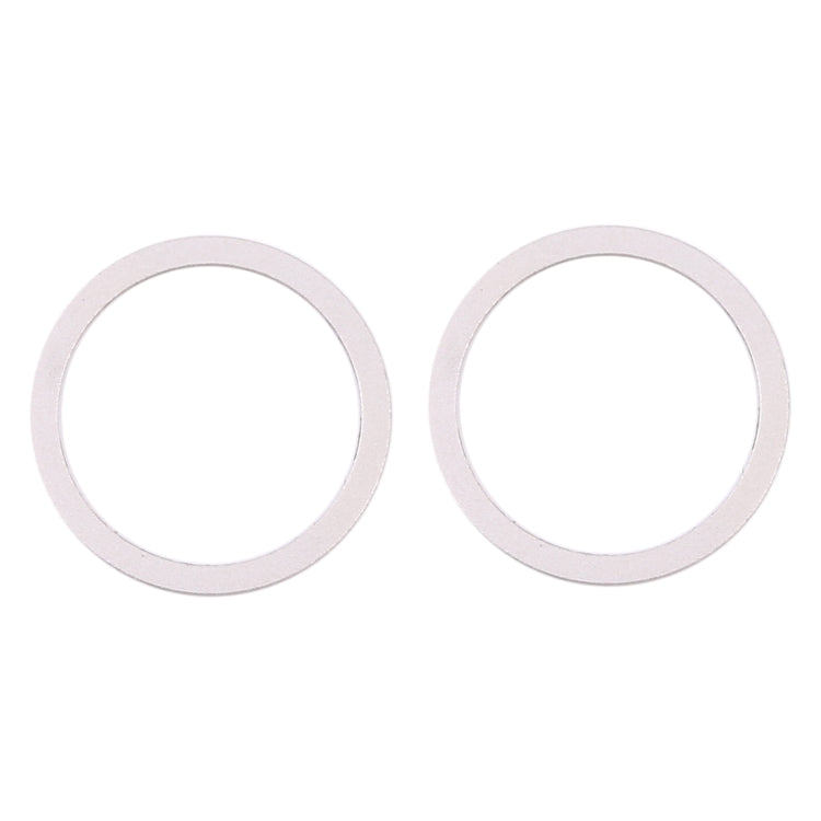 2 PCS Rear Camera Glass Lens Metal Protector Hoop Ring for iPhone 12 Mini(White) - Camera Series by PMc TechLife | Online Shopping South Africa | PMc TechLife | Buy Now Pay Later Mobicred