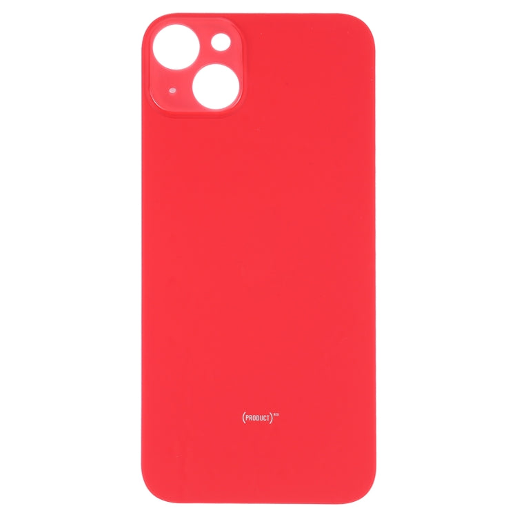 For iPhone 14 Plus Easy Replacement Big Camera Hole Glass Back Battery Cover(Red) - Back Cover by PMc TechLife | Online Shopping South Africa | PMc TechLife | Buy Now Pay Later Mobicred