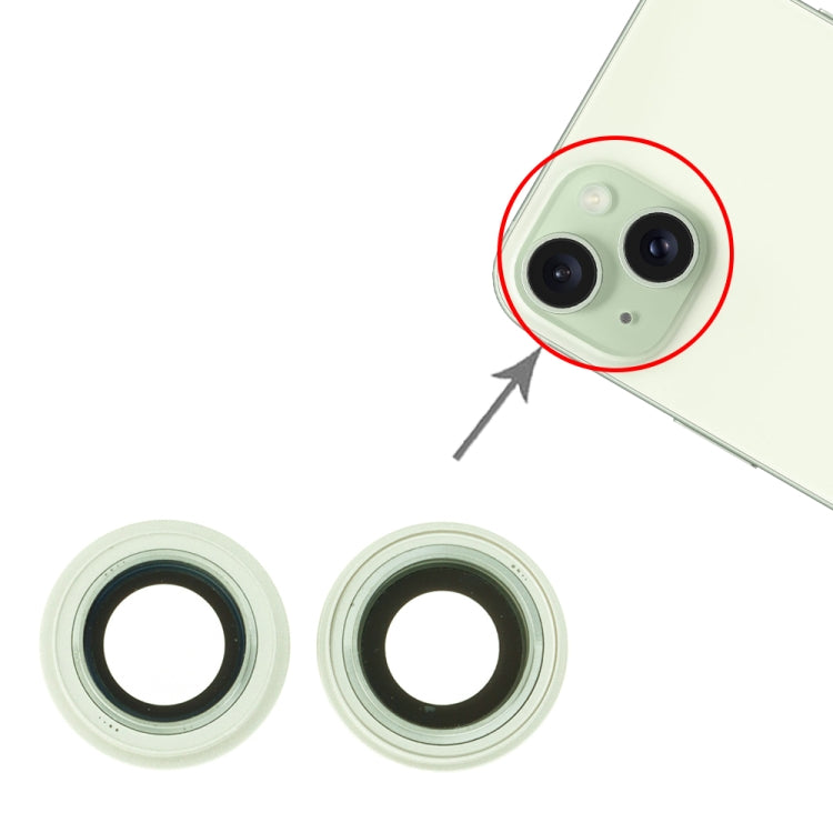 For iPhone 15 / 15 Plus 1set Camera Lens Cover (Green) - free shipping - PMc TechLife - Order now!
