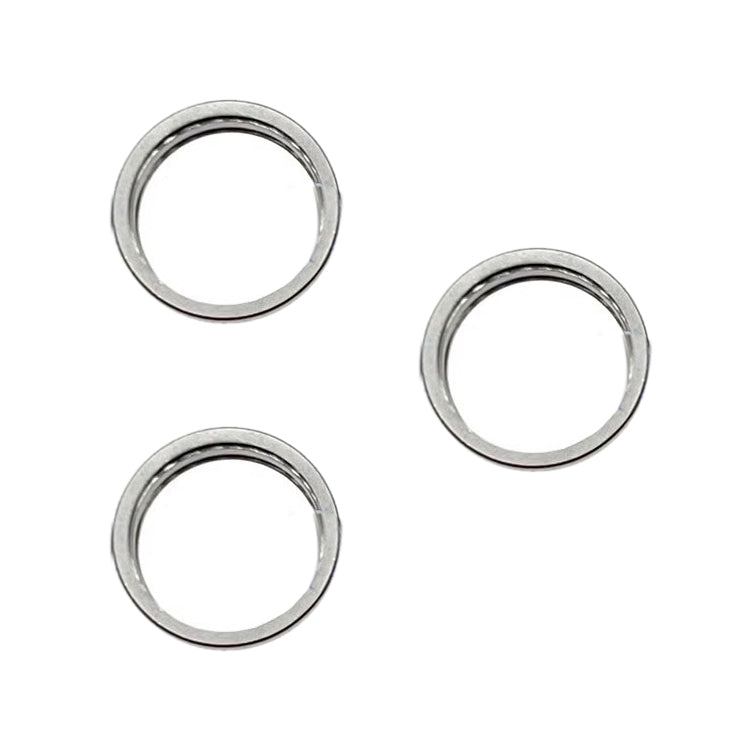 For iPhone 15 Pro / 15 Pro Max 3pcs/set Rear Camera Glass Lens Metal Outside Protector Hoop Ring (White) - Camera Series by PMc TechLife | Online Shopping South Africa | PMc TechLife | Buy Now Pay Later Mobicred