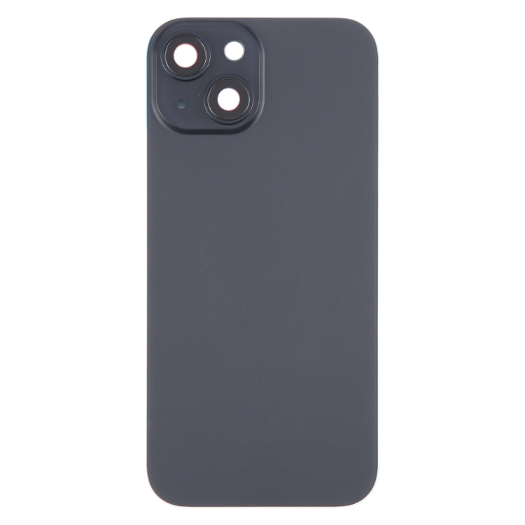 For iPhone 15 Plus Battery Back Cover with Camera Lens Cover + MagSafe Magnet(Black) - Back Cover by PMC TechLife | Online Shopping South Africa | PMC TechLife | Buy Now Pay Later Mobicred