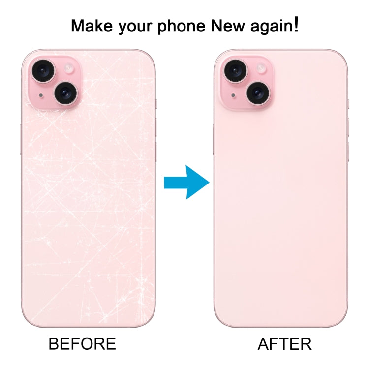 For iPhone 15 Plus Battery Back Cover with Camera Lens Cover + MagSafe Magnet(Pink) - Back Cover by PMC Jewellery | Online Shopping South Africa | PMC Jewellery | Buy Now Pay Later Mobicred