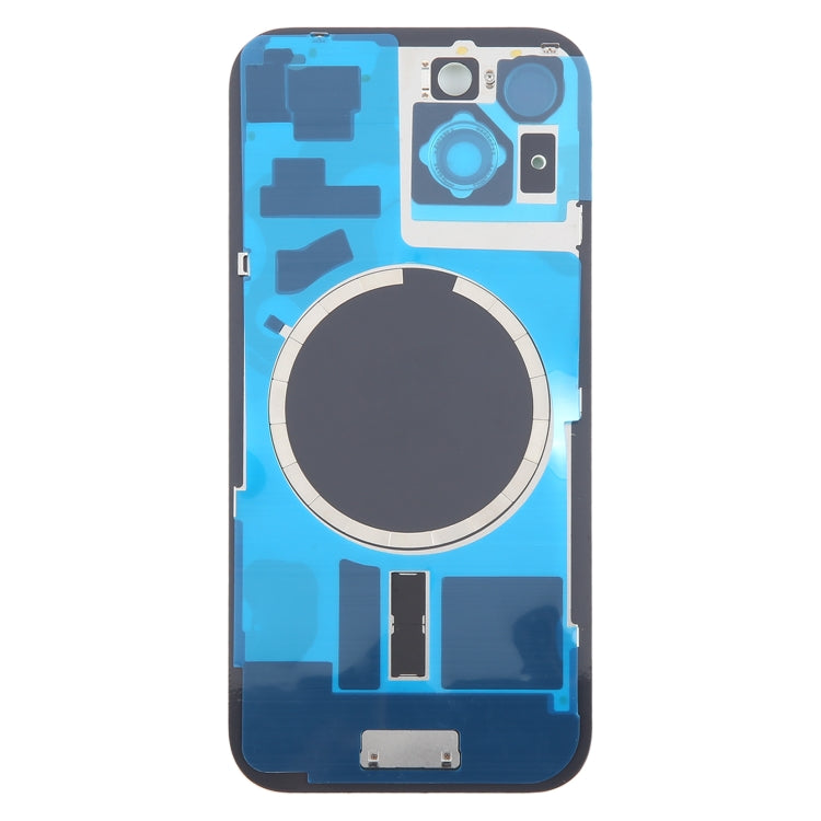 For iPhone 15 Plus Battery Back Cover with Camera Lens Cover + MagSafe Magnet(Blue) - Back Cover by PMC Jewellery | Online Shopping South Africa | PMC Jewellery | Buy Now Pay Later Mobicred