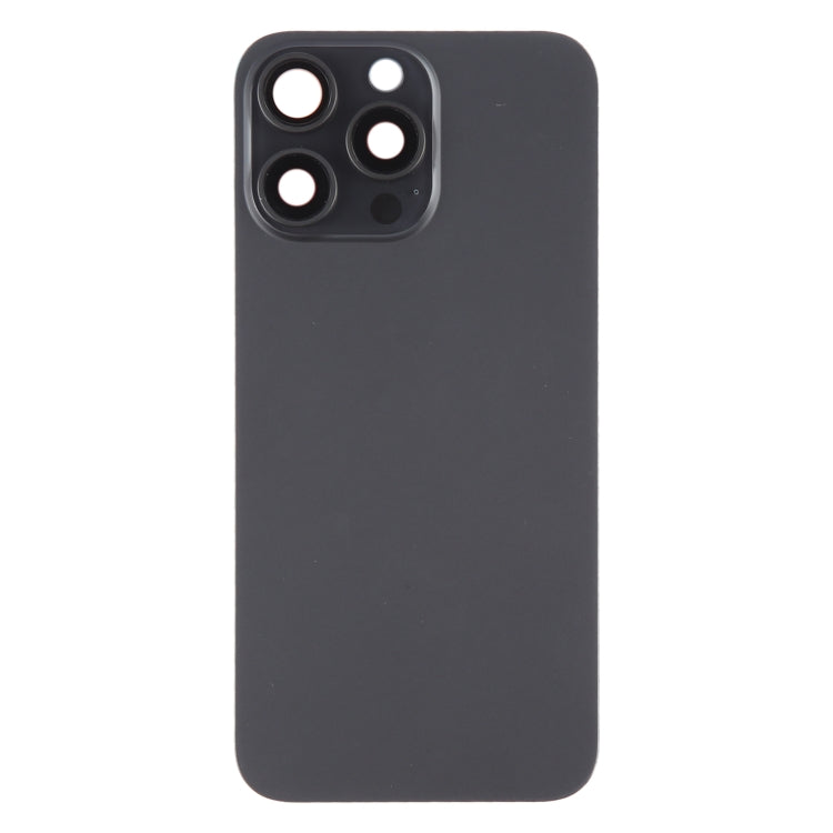 For iPhone 15 Pro Max Battery Back Cover with Camera Lens Cover + MagSafe Magnet(Black) - Back Cover by PMC Jewellery | Online Shopping South Africa | PMC Jewellery | Buy Now Pay Later Mobicred