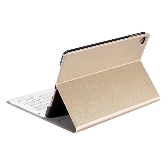 Detachable Bluetooth Keyboard + Horizontal Flip Leather Tablet Case with Holder for iPad Pro 9.7 inch, iPad Air, iPad Air 2, iPad 9.7 inch (2017), iPad 9.7 inch (2018) (Gold) - For iPad Pro by PMC Jewellery | Online Shopping South Africa | PMC Jewellery