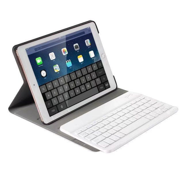 Detachable Bluetooth Keyboard + Horizontal Flip Leather Tablet Case with Holder for iPad Pro 9.7 inch, iPad Air, iPad Air 2, iPad 9.7 inch (2017), iPad 9.7 inch (2018) (Gold) - For iPad Pro by PMC Jewellery | Online Shopping South Africa | PMC Jewellery