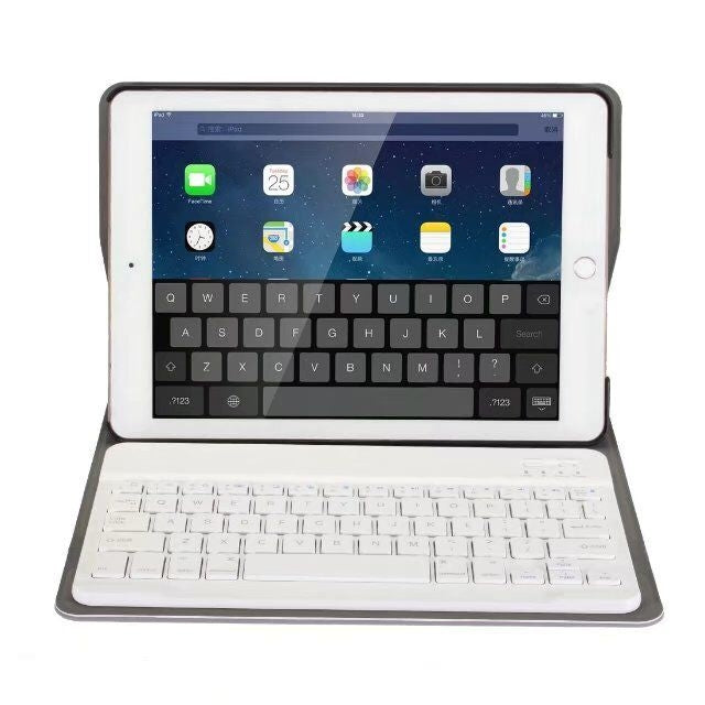 Detachable Bluetooth Keyboard + Horizontal Flip Leather Tablet Case with Holder for iPad Pro 9.7 inch, iPad Air, iPad Air 2, iPad 9.7 inch (2017), iPad 9.7 inch (2018) (Gold) - For iPad Pro by PMC Jewellery | Online Shopping South Africa | PMC Jewellery