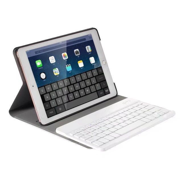 Detachable Bluetooth Keyboard + Horizontal Flip Leather Tablet Case with Holder for iPad Pro 9.7 inch, iPad Air, iPad Air 2, iPad 9.7 inch (2017), iPad 9.7 inch (2018) (Rose Gold) - For iPad Pro by PMC Jewellery | Online Shopping South Africa | PMC Jewellery