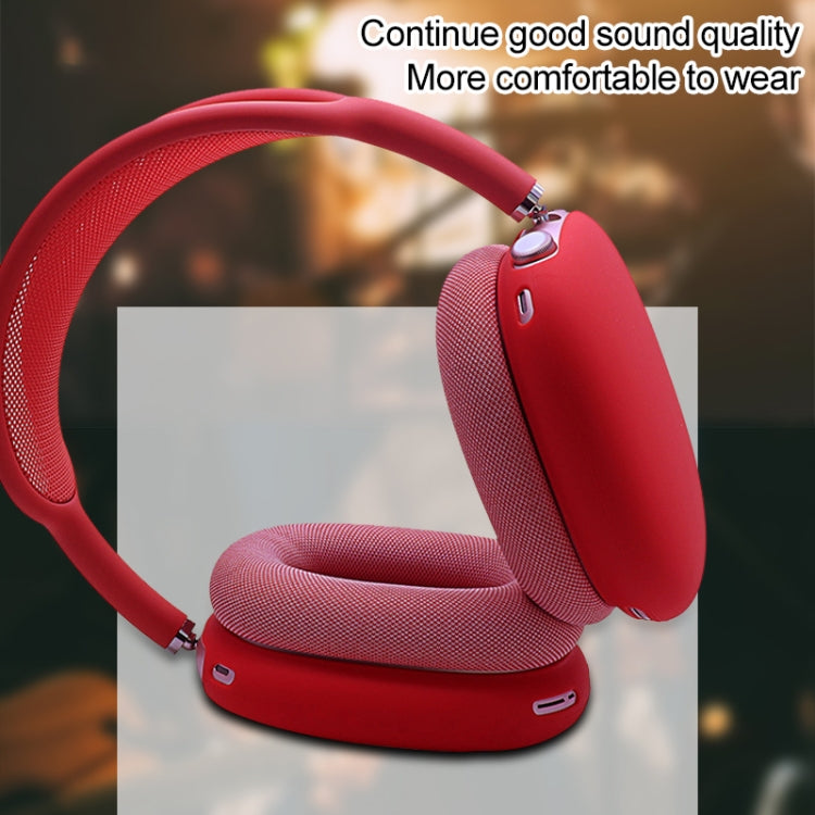 A Pair Full Coverage Anti-scratch Silicone Headphone Protective Case for AirPods Max(Red) - For AirPods Max by PMC Jewellery | Online Shopping South Africa | PMC Jewellery