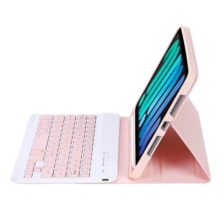 C06B Ultra-thin Candy Colors Bluetooth Keyboard Tablet Case for iPad mini 6, with Stand & Pen Slot (Pink) - For iPad mini by PMC Jewellery | Online Shopping South Africa | PMC Jewellery