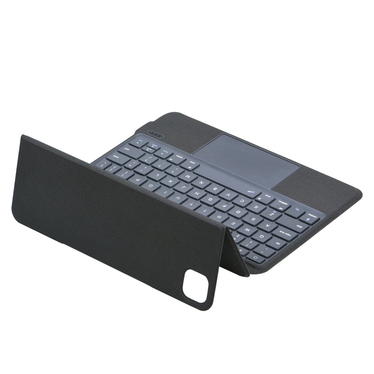 P3125-6 Grid Bluetooth Keyboard Leather Case with Touch Pad For iPad Air 5 10.9 2022 / Air 4 10.9 2020 / iPad Pro 11 2021/2020/2018(Black) - Universal by PMC Jewellery | Online Shopping South Africa | PMC Jewellery