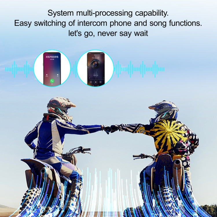 Hysnox HY-02 Bluetooth 5.0 Motorcycle Helmet Headset 2000M 6 Riders Intercom Headset (Gold) - Motorcycle Walkie Talkie by PMC Jewellery | Online Shopping South Africa | PMC Jewellery | Buy Now Pay Later Mobicred