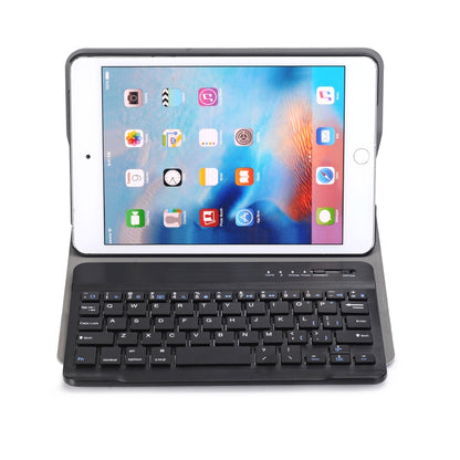 A05 Bluetooth 3.0 Ultra-thin ABS Detachable Bluetooth Keyboard Leather Tablet Case for iPad mini 5, with Holder(Dark Blue) - For iPad mini by PMC Jewellery | Online Shopping South Africa | PMC Jewellery | Buy Now Pay Later Mobicred