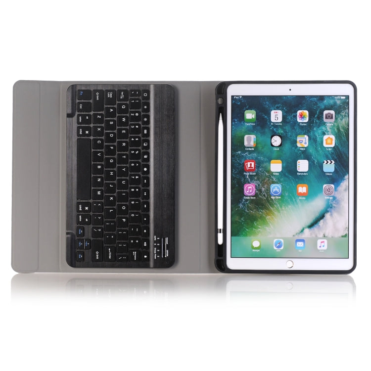 A09B Bluetooth 3.0 Ultra-thin ABS Detachable Bluetooth Keyboard Leather Tablet Case for iPad Air / Pro 10.5 inch (2019), with Pen Slot & Holder (Black) - For iPad Pro by PMC Jewellery | Online Shopping South Africa | PMC Jewellery